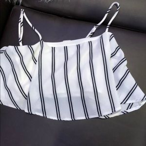 Small Windsor Black and White stripe cami top